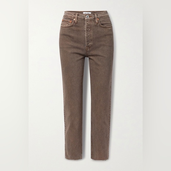 Re/Done 70s High Rise Stove Pipe Straight-Leg Jeans 26 - Picture 3 of 9